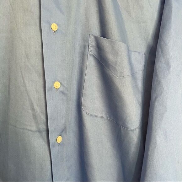 Geoffrey Beene blue button down shirt. - Picture 5 of 11